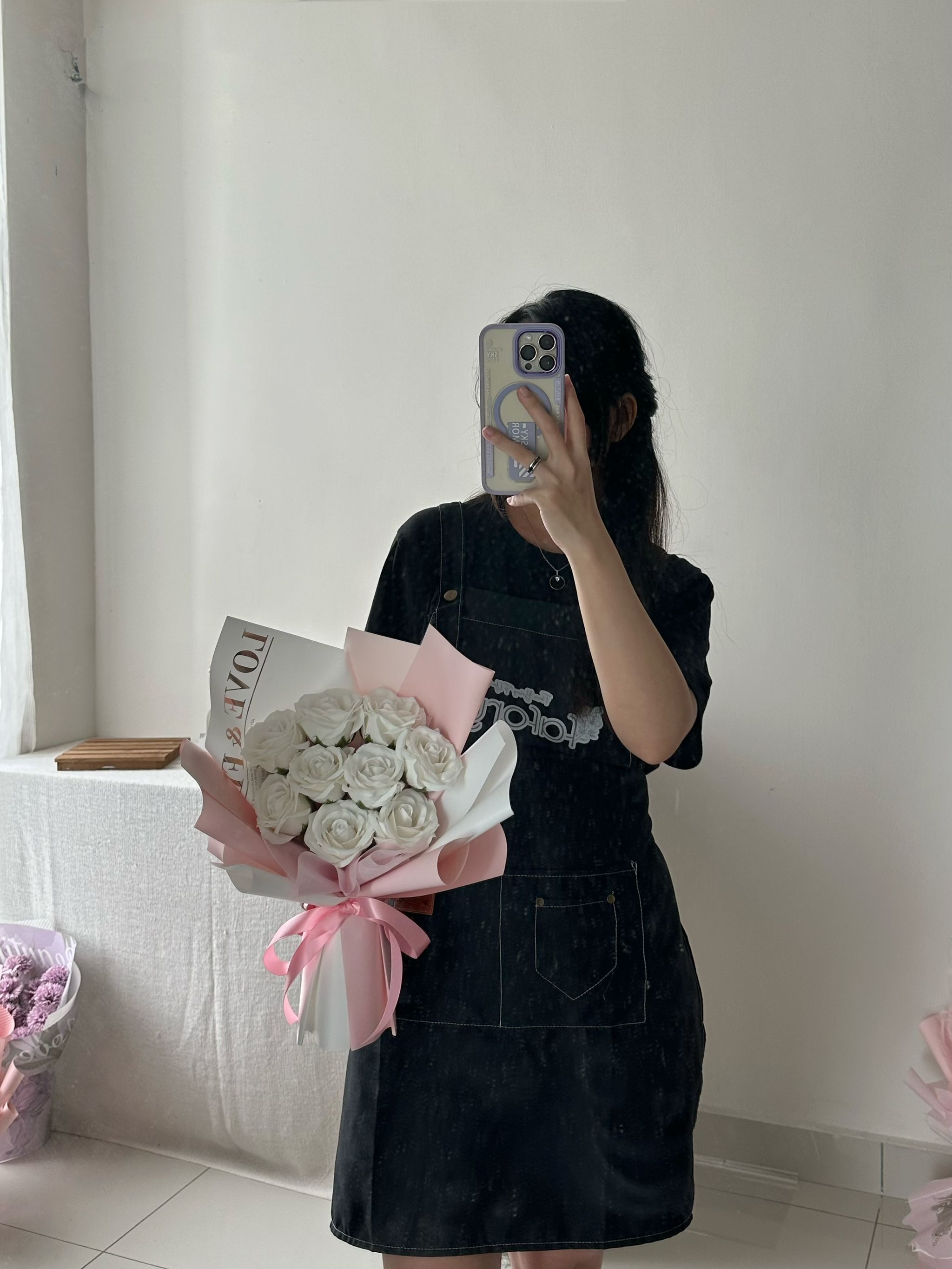 9 Stalk Soap Rose Bouquet  _1