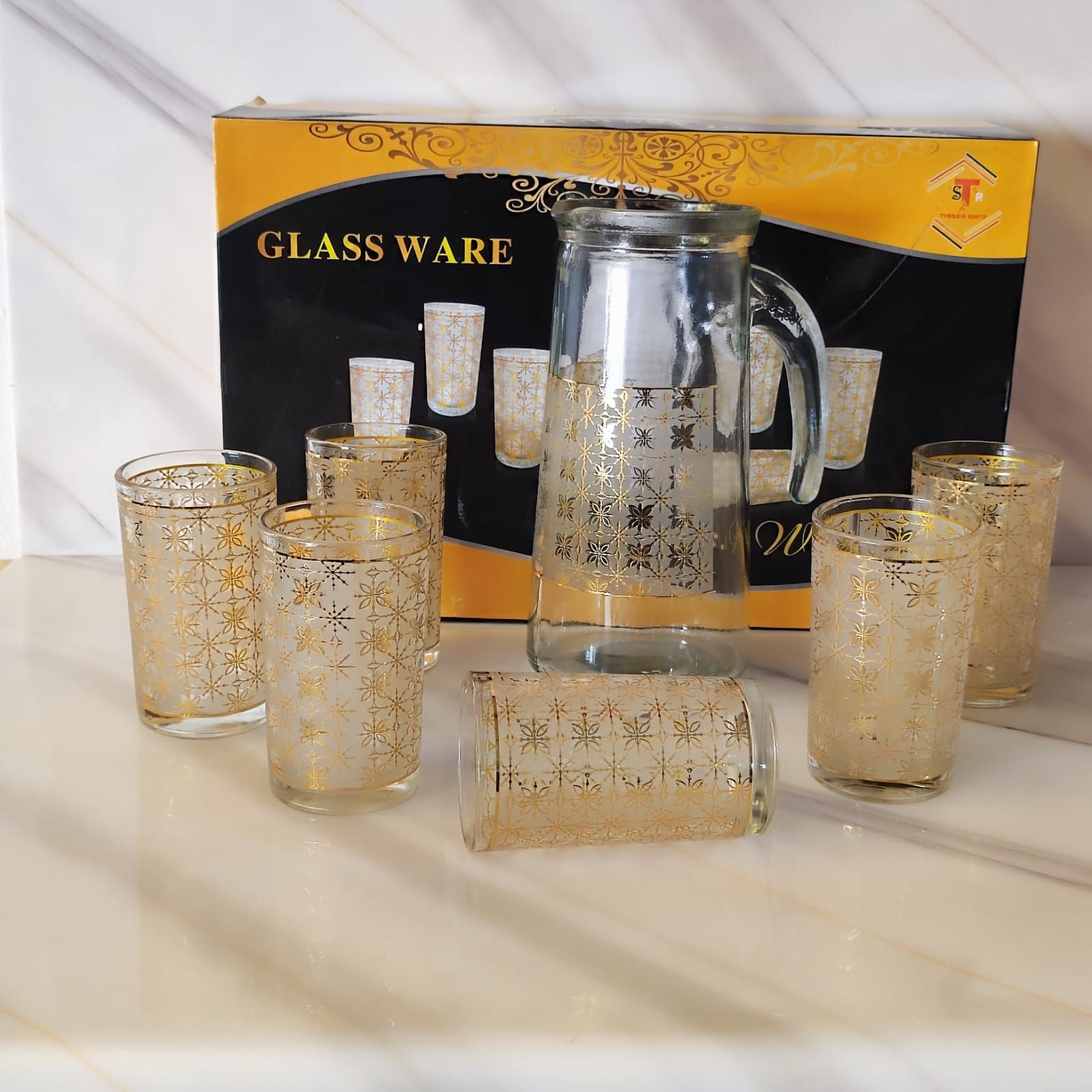 Verres en Verre Premium 7 Pièces - مجموعة كؤوس زجاجية فاخرة 7 قطع_0