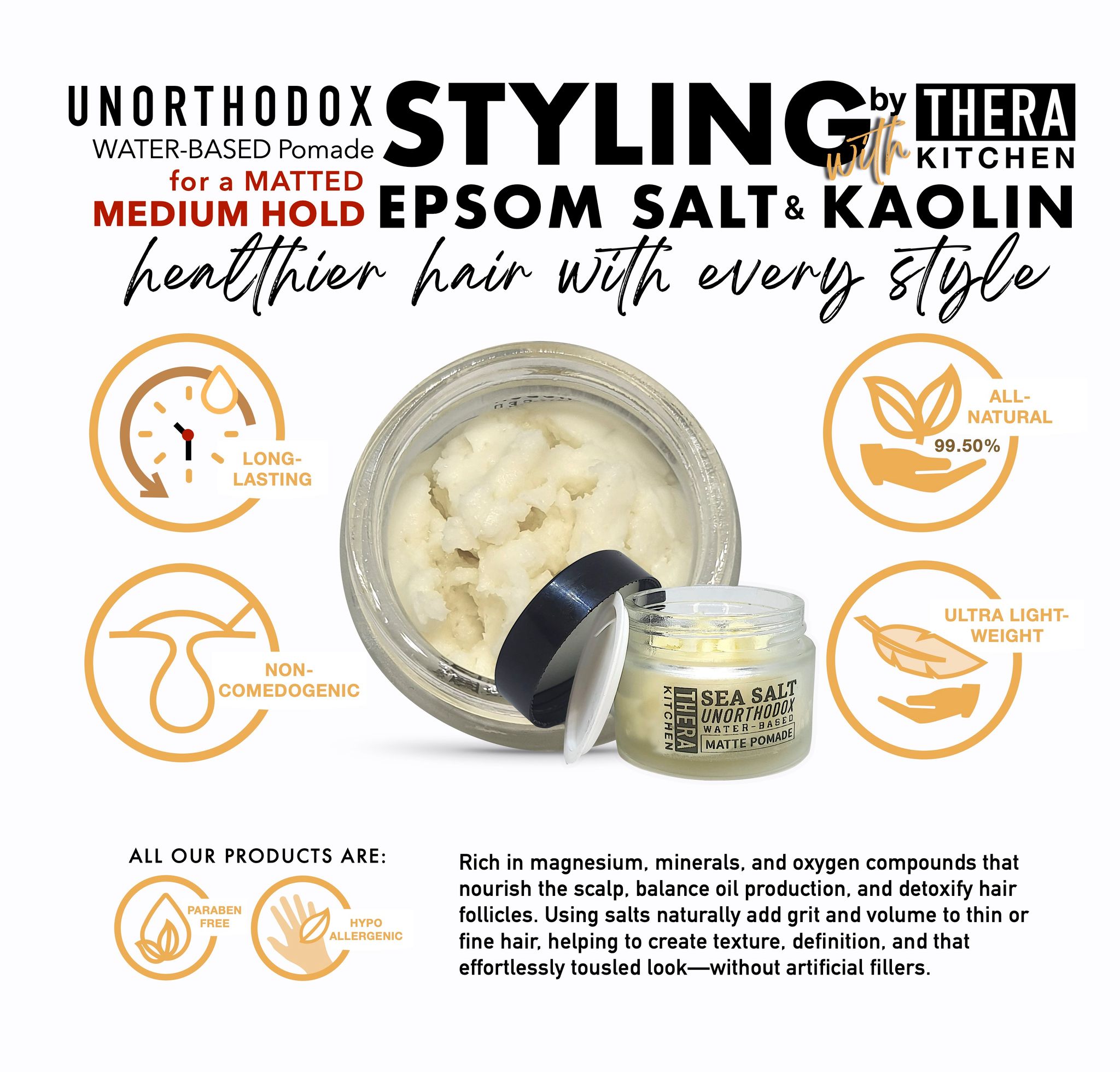 Unorthodox Water-Based Pomade with Sea & Epsom Salts_0