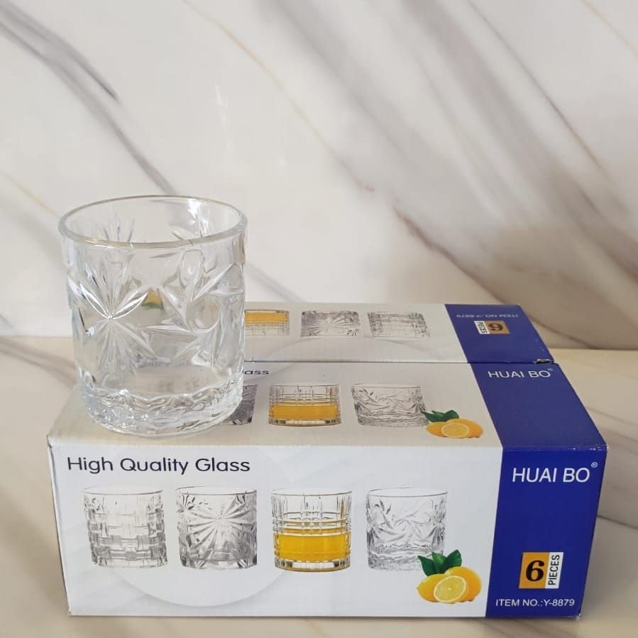Mug en Verre HUAI BO 6 pièces - كؤوس زجاجية HUAI BO 6 قطع_0