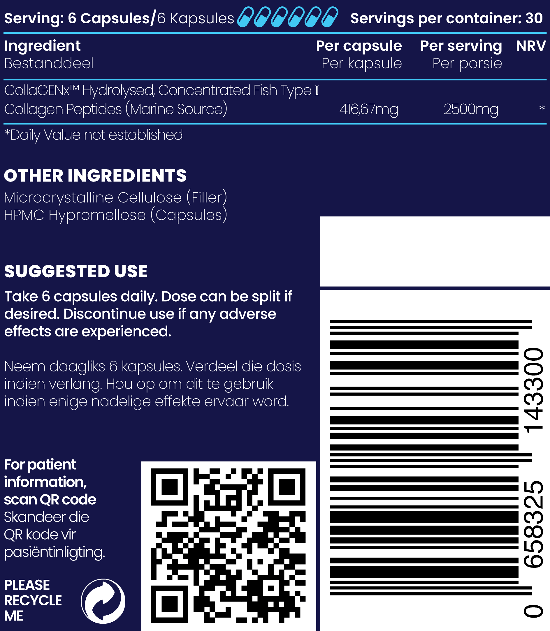 Genologix - Marine Collagen (CollaGENx™ Type I) (30 servings x 180 capsules)_3