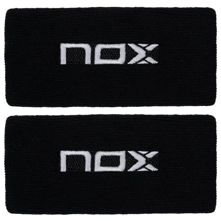 NOX 2 Long Wristbands Black (White Logo)_1