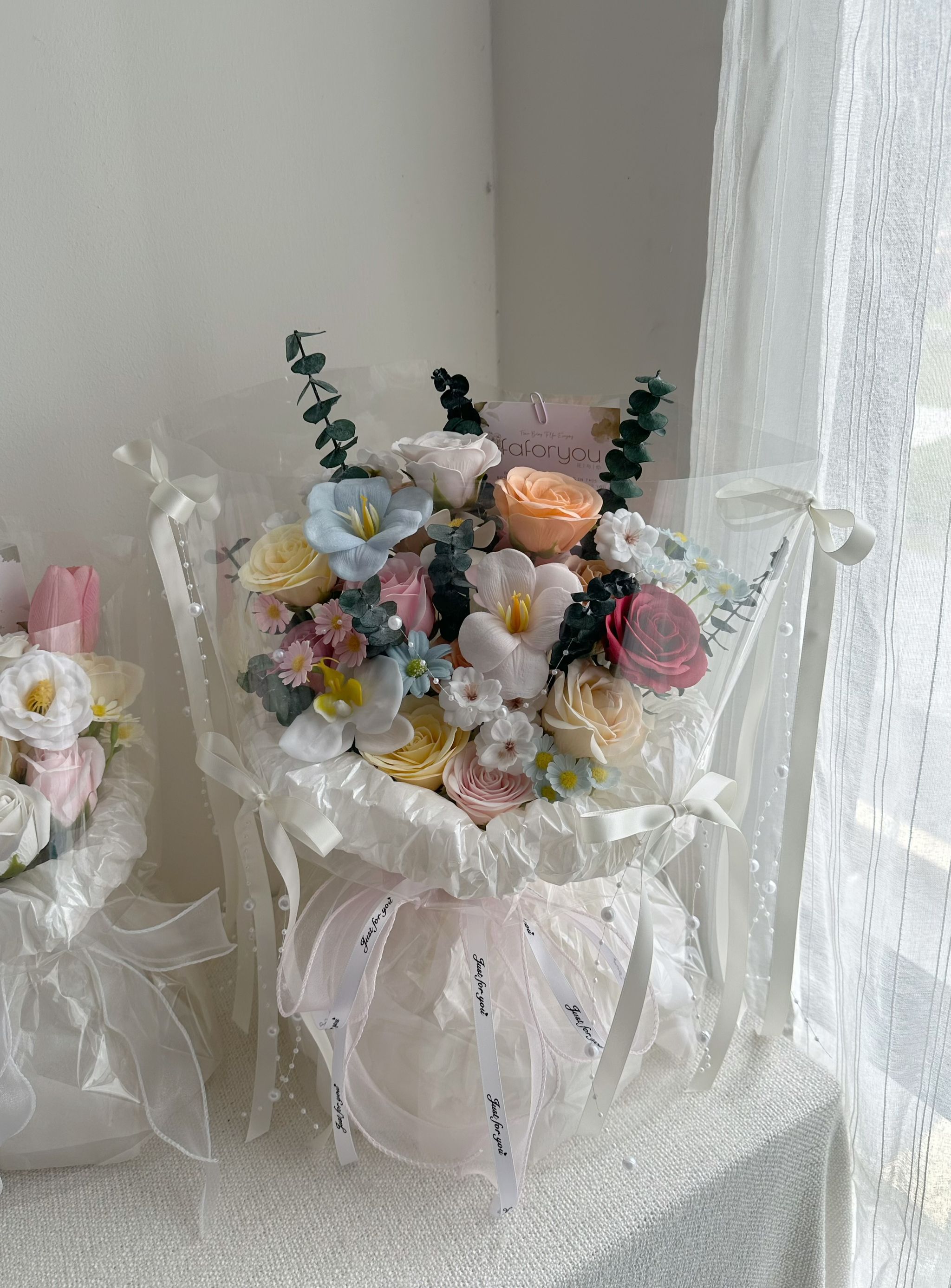 Soap Flower Mixed Transparent Big Bouquet  _1