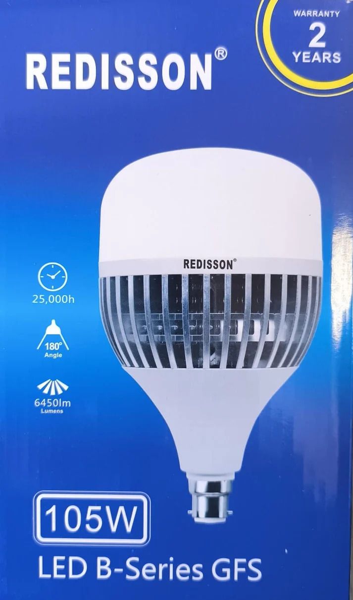 REDISSON B-Series GFS 220v AC 105Watt B22 (Push and Twist Type) 6500K Cool White LED Bulb (10007625)_0