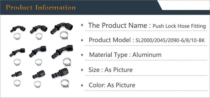 Universal AN6 Push-on 45Degree Reusable Hose End Fittings (10005285)_1