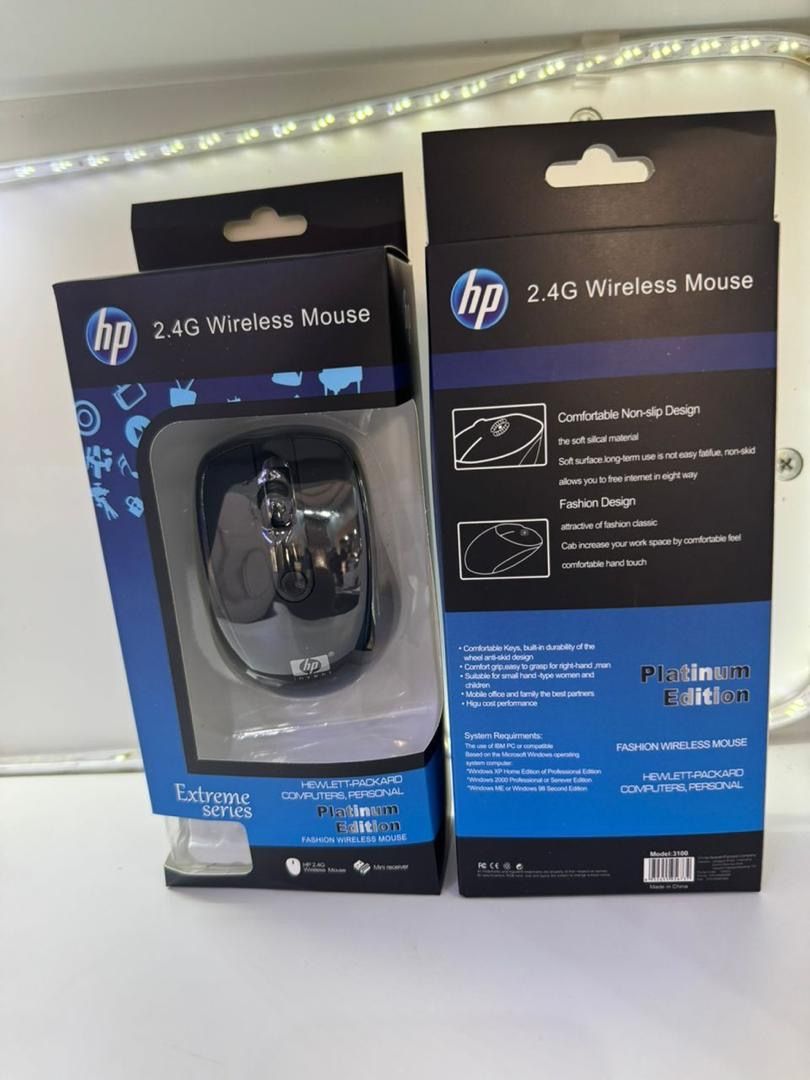 Souris Sans Fil HP 2.4G Platinum – Confort Ergonomique & Précision_0