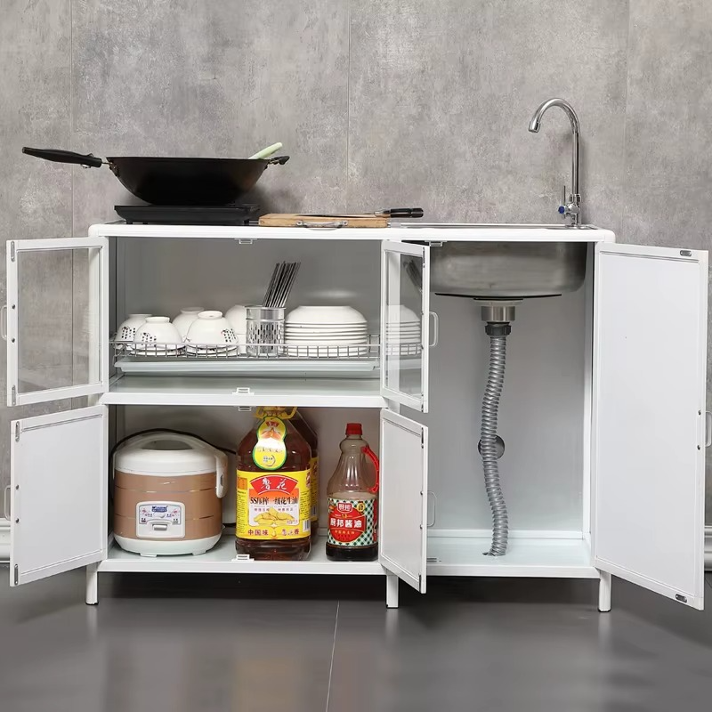 Meuble Évier CleanLine – 2 en 1 avec Rangement & Robinet Inox_2