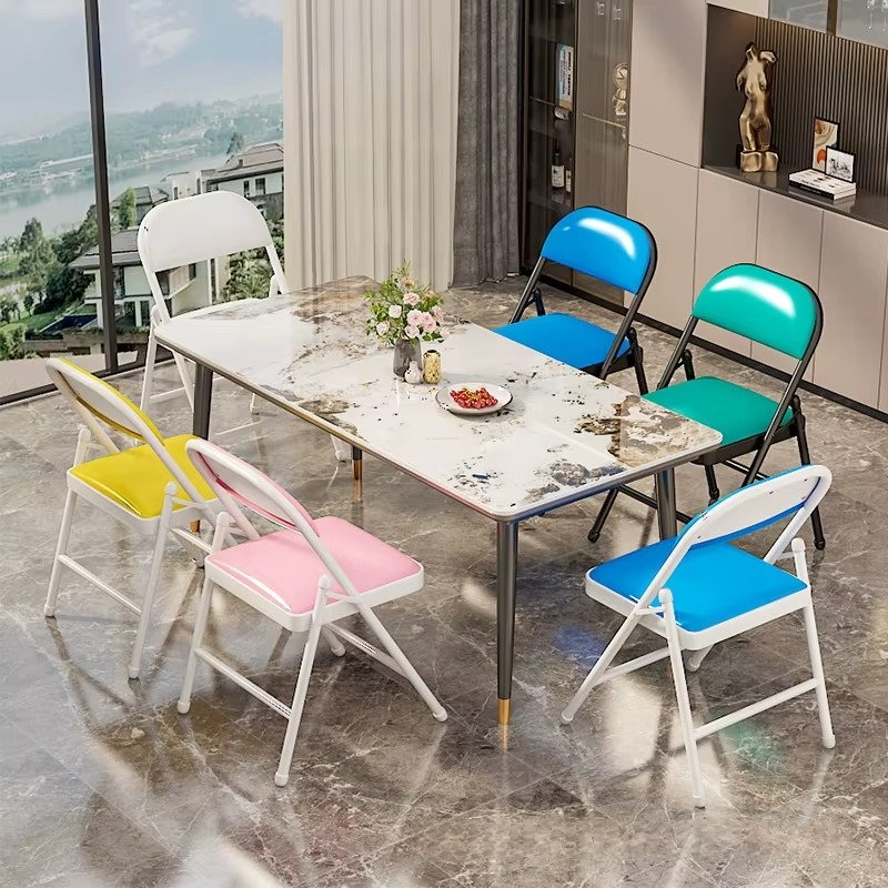 Chaise de salle à manger pliante – Rangement & Élégance pour Cuisine ou extérieur maison_6