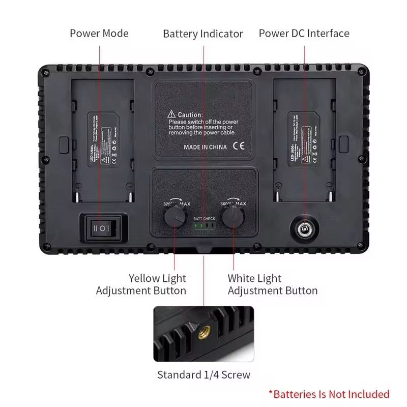 Studio Lighting Kit: 24inch LED Panel U660 Flat Light Ideal for Video & Photography_3