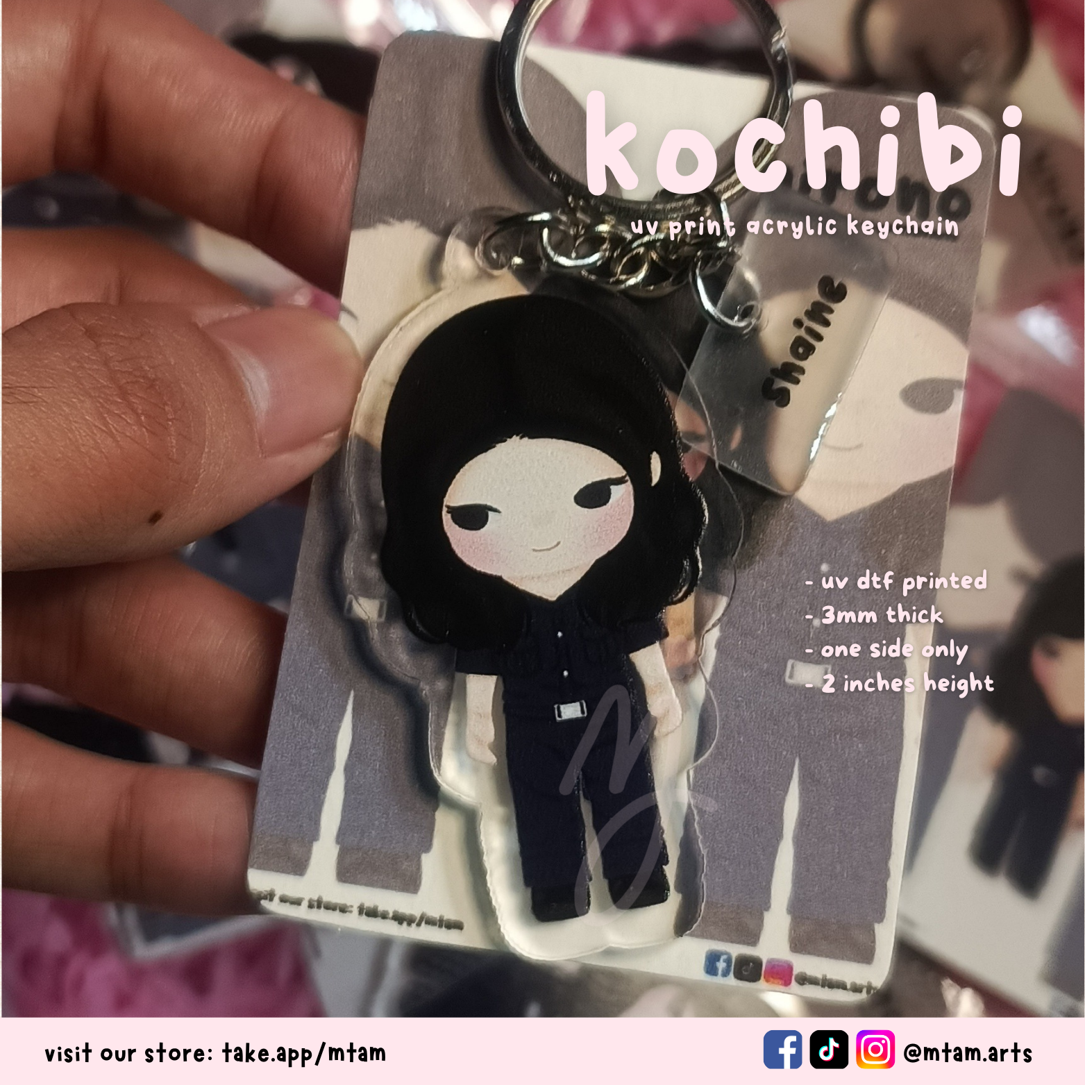 UV Print Kochibi Acrylic Keychains_0