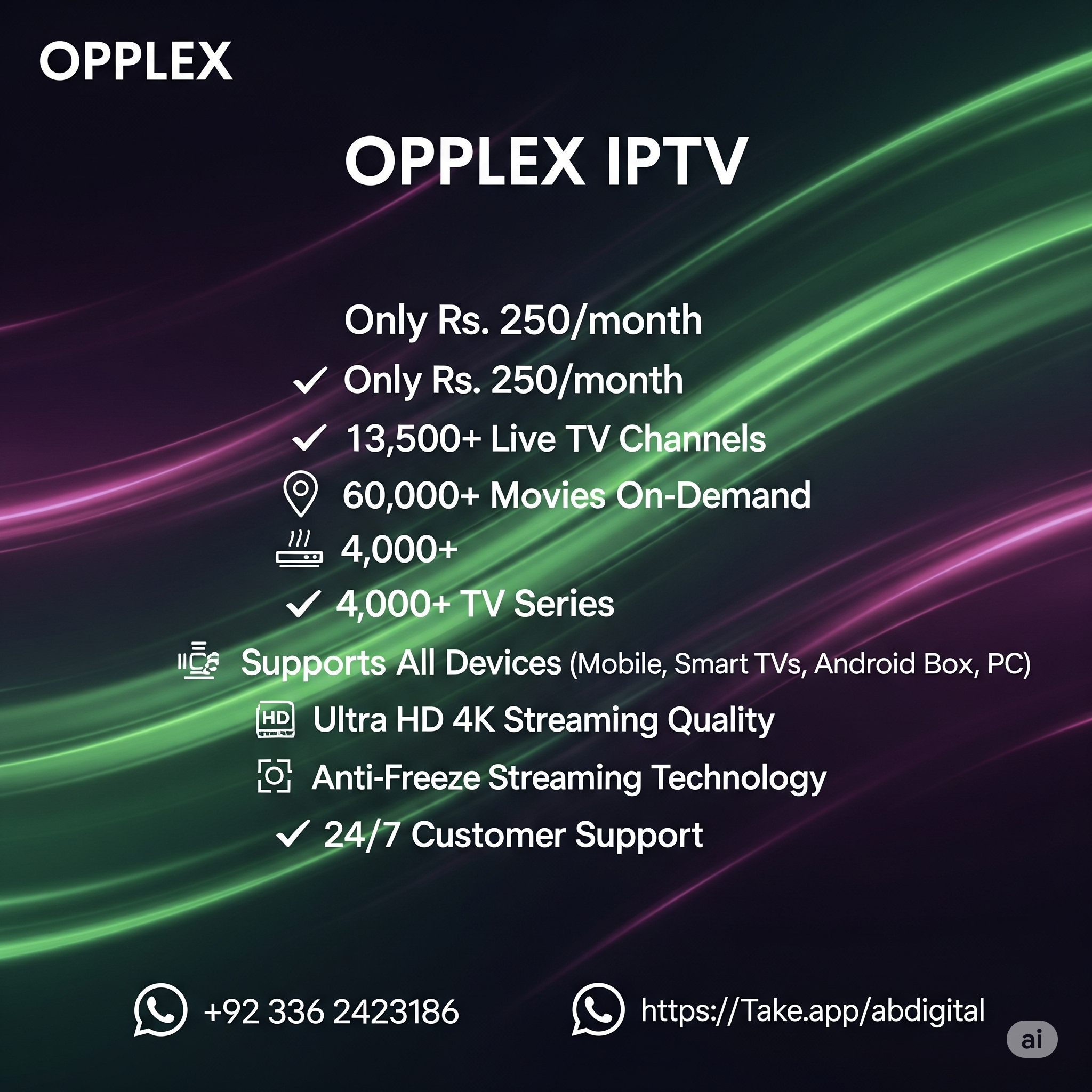 Opplex IPTV 1Month Plan_0