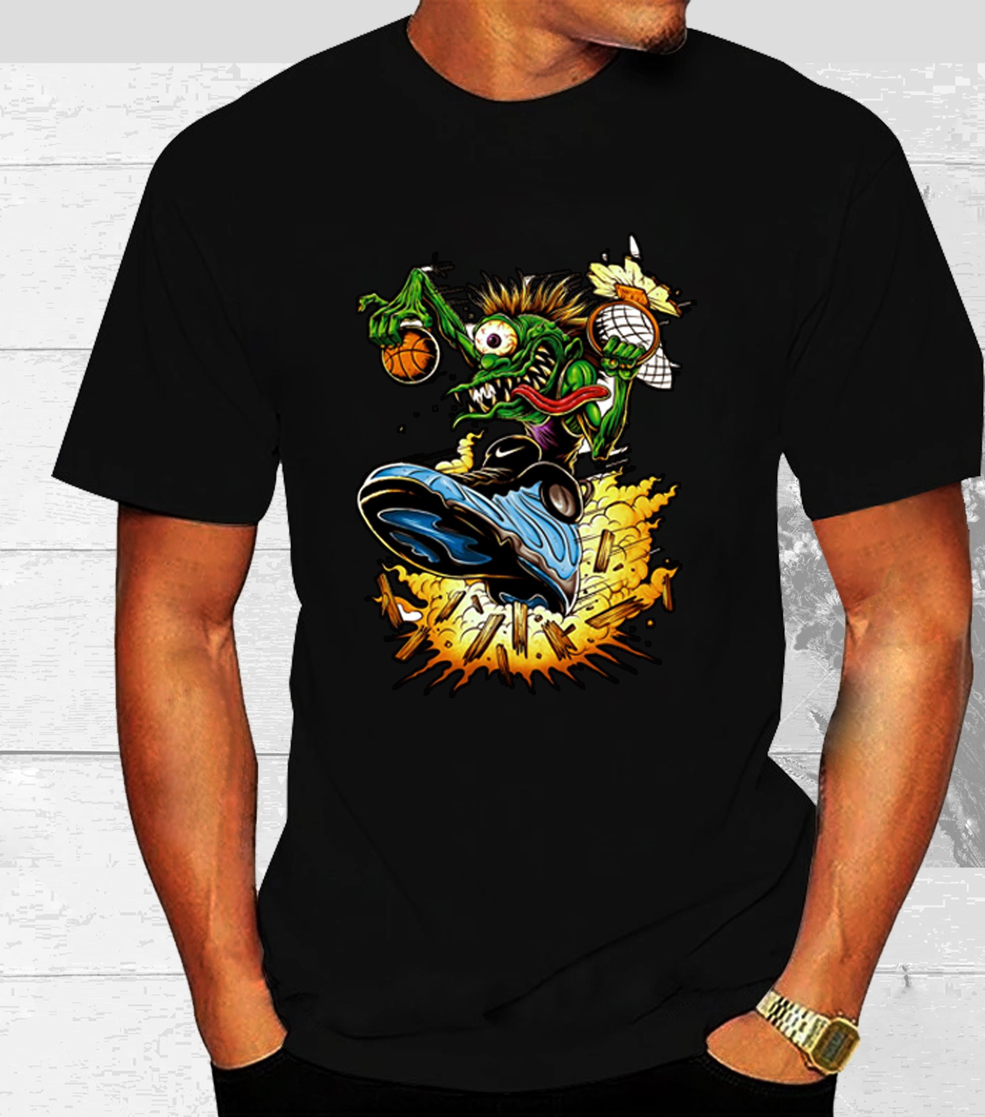 🏀Explosive Style: Cartoon Basketball Tees That Turn Heads_1
