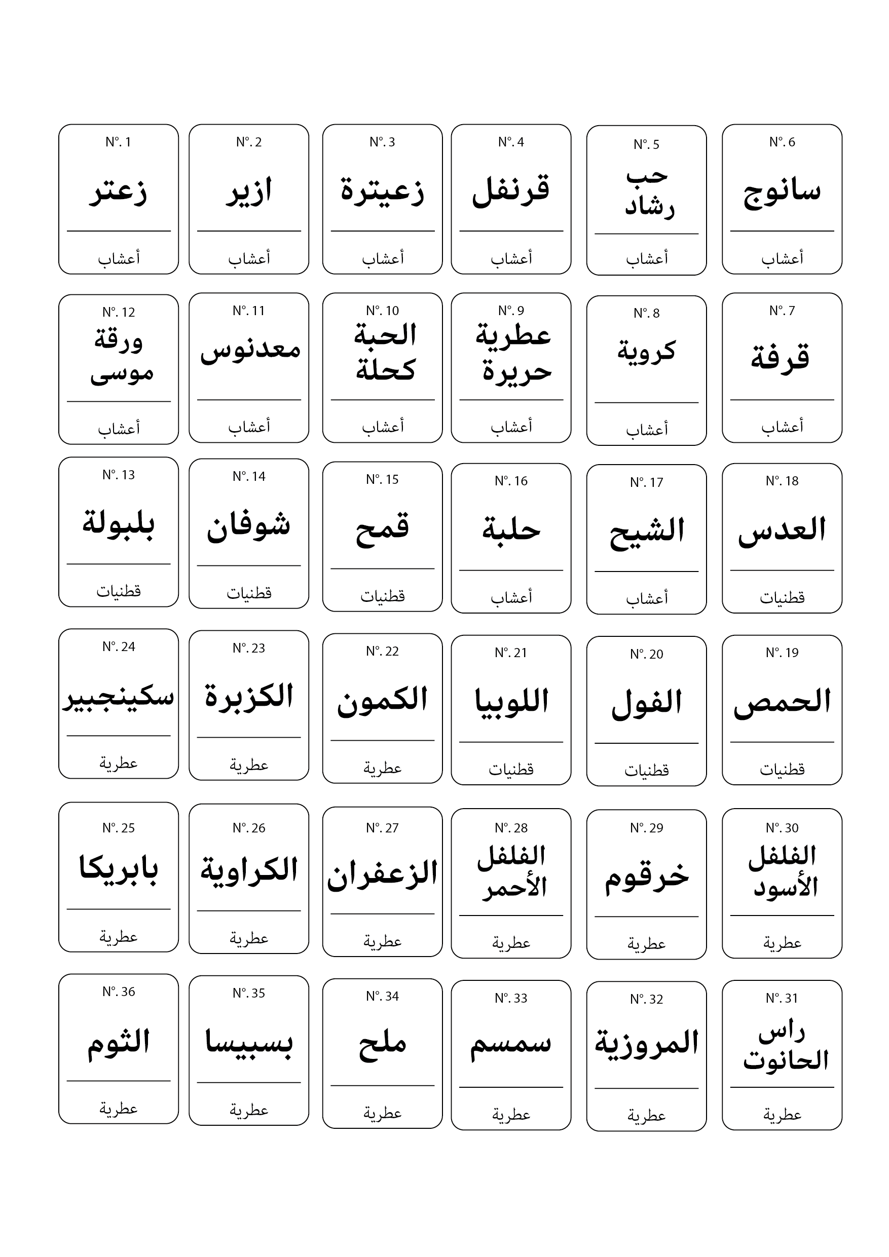 Lot de 34 Étiquettes pour Pots à Épices _2