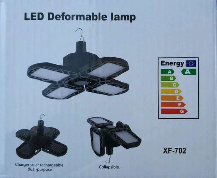 Solar Rechargeable 40W Pure White 104 LED Folding/Deformable Ceiling Light Bulb (10003971)_1
