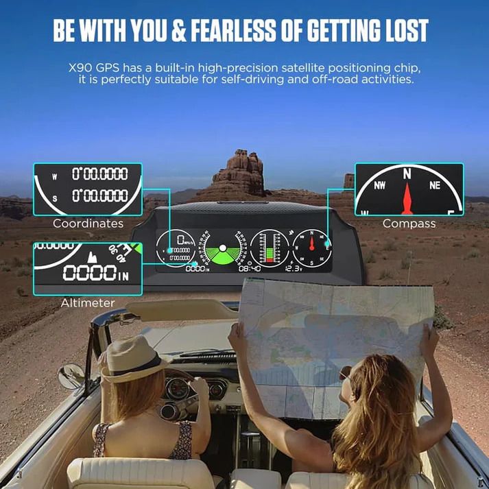 Autool 4×4 X90 GPS Car Slope Meter - Real-Time Slope Measurement Tool for Off-Roading Adventures (10005706)_5