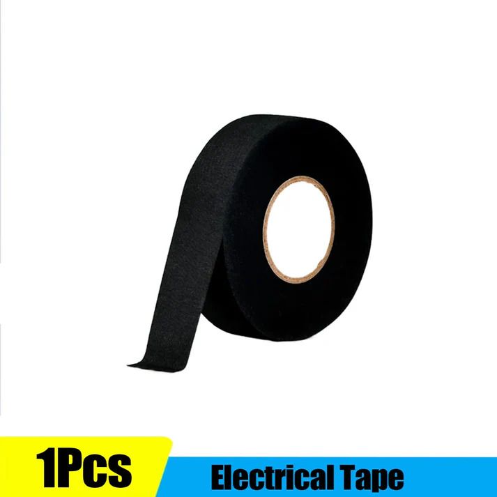1Pc Electrical Tape Heat Resistant Harness Tape Adhesive Cloth Tape Waterproof Tape Insulating Automotive Fabric Cloth Tape (10007612)_0