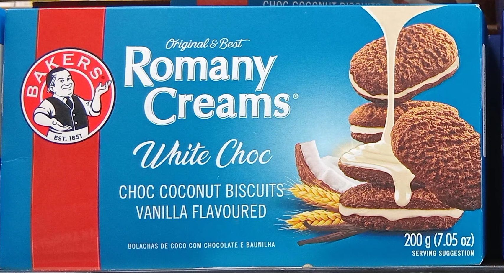 Bakers Bisc. Romany Cr. Vanil. White Choc 200gr_0