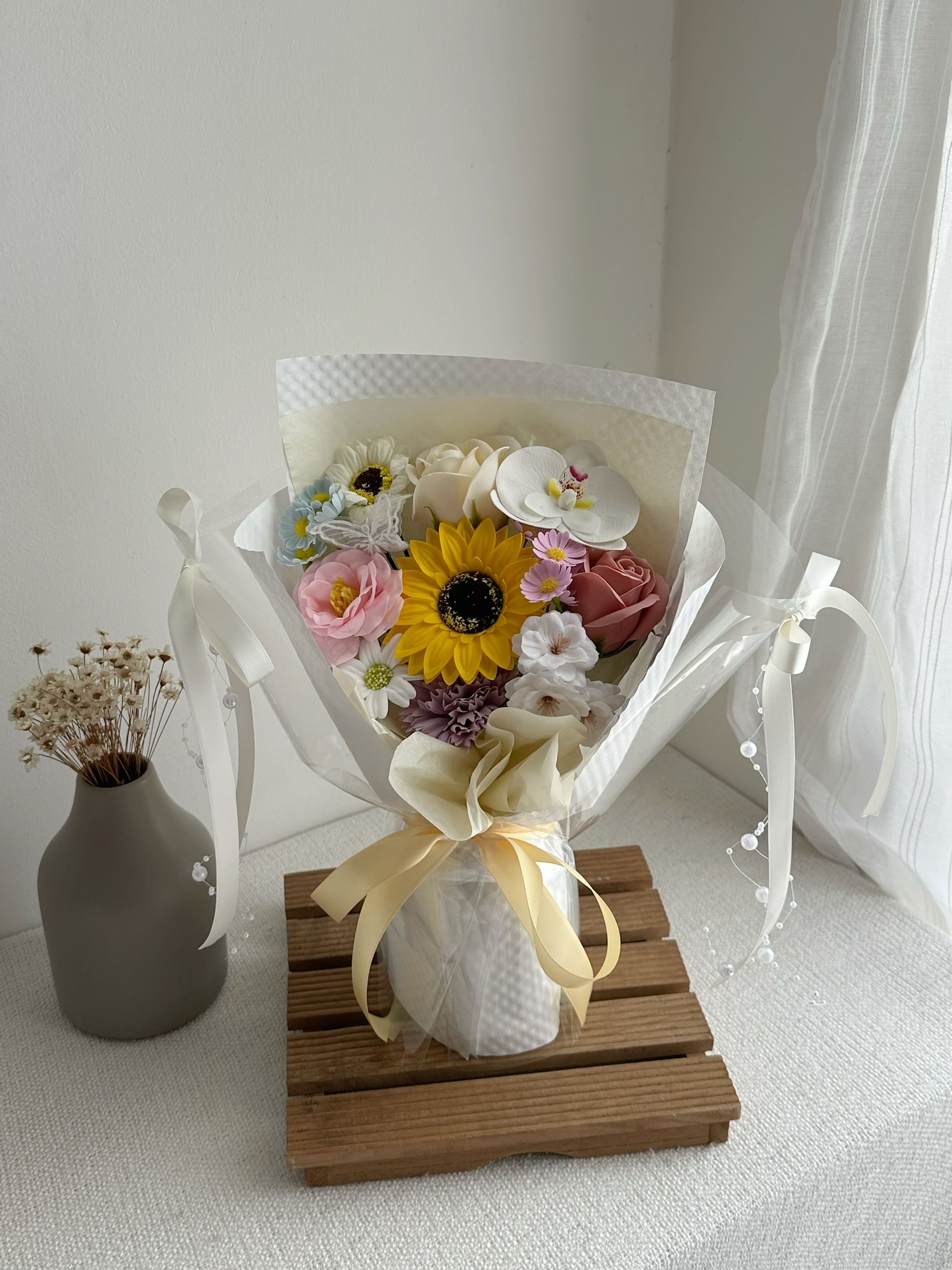 Soap Flower Mixed Bouquet   ( Sunflower )_0