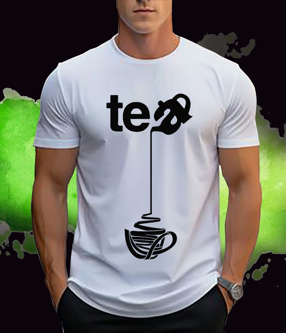 📝 Sip in Style: Creative Tea Pouring Graphic T-Shirt for Tea Lovers_8