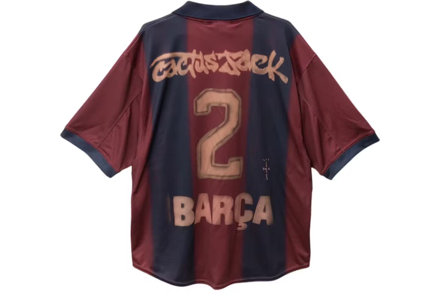 Travis Scott x Nike x FC Barcelona Retro 2000/01 Home Skeleton Jersey_1