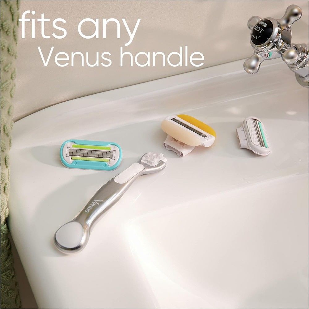 Gillette Venus Olay Coconut Handle + 2 Blades | جيليت فينوس شفرة حلاقة للنساء مع رأسين للتبديل بخلاصة جوز الهند_1