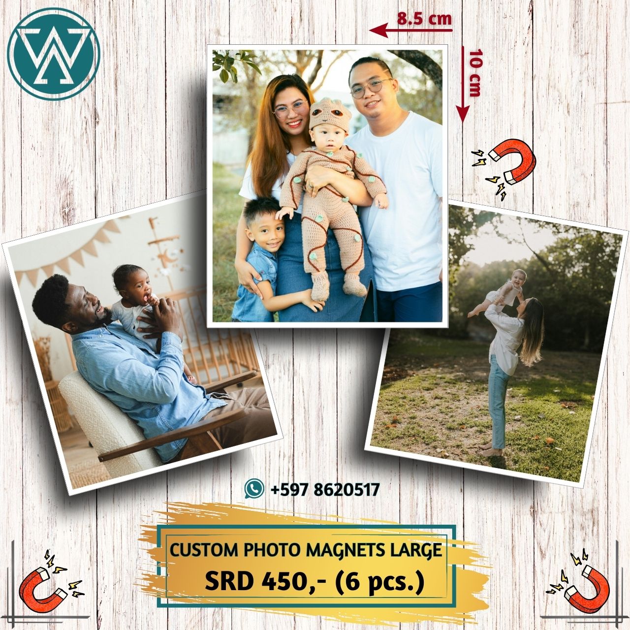 Custom photo magnets large - 6 pcs._0