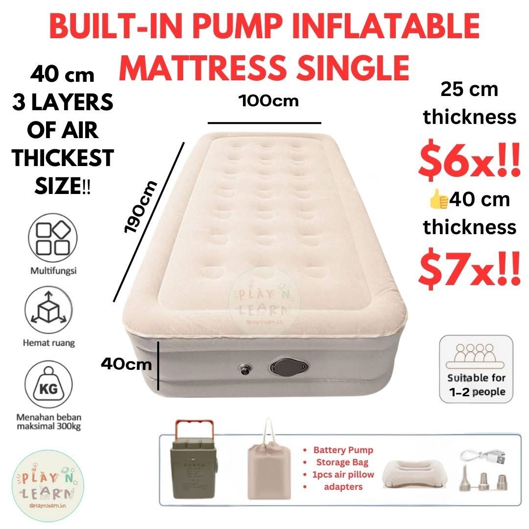 AUTO INFLATABLE MATTRESS WITH BUILT-IN BATTERY PUMP  (INSTOCK)_0