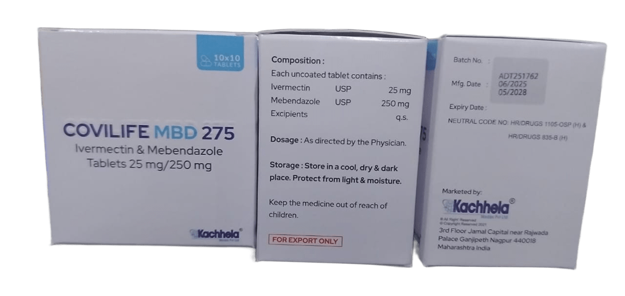 Ivermectin & Mebendazole Tablet 25mg/250mg_0