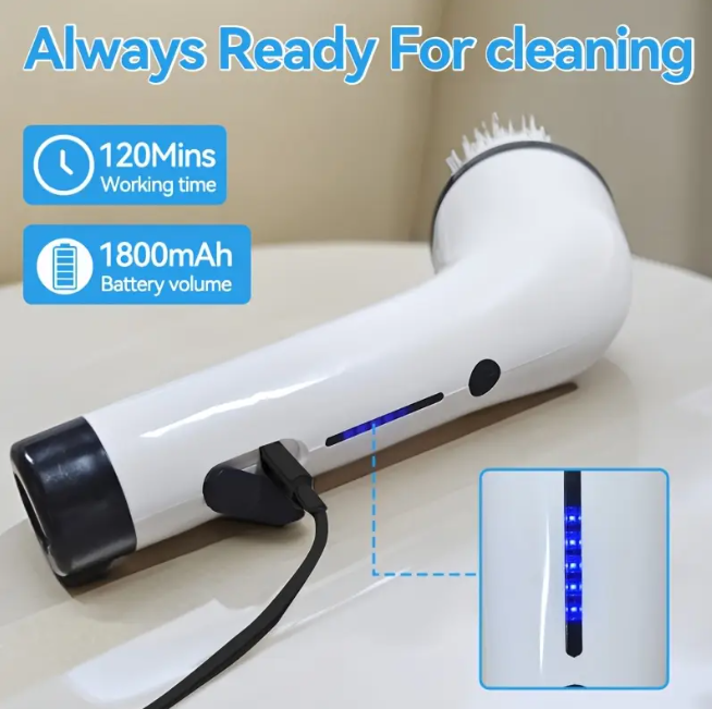8 in 1 Rechargeable Cleaning Scrubbing Brush_1