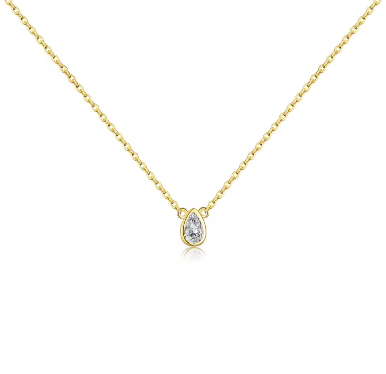 Tear geam necklace _0