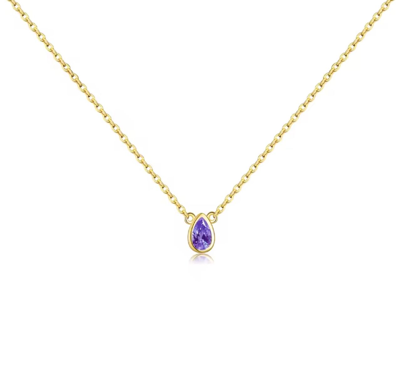 Tear geam necklace _1