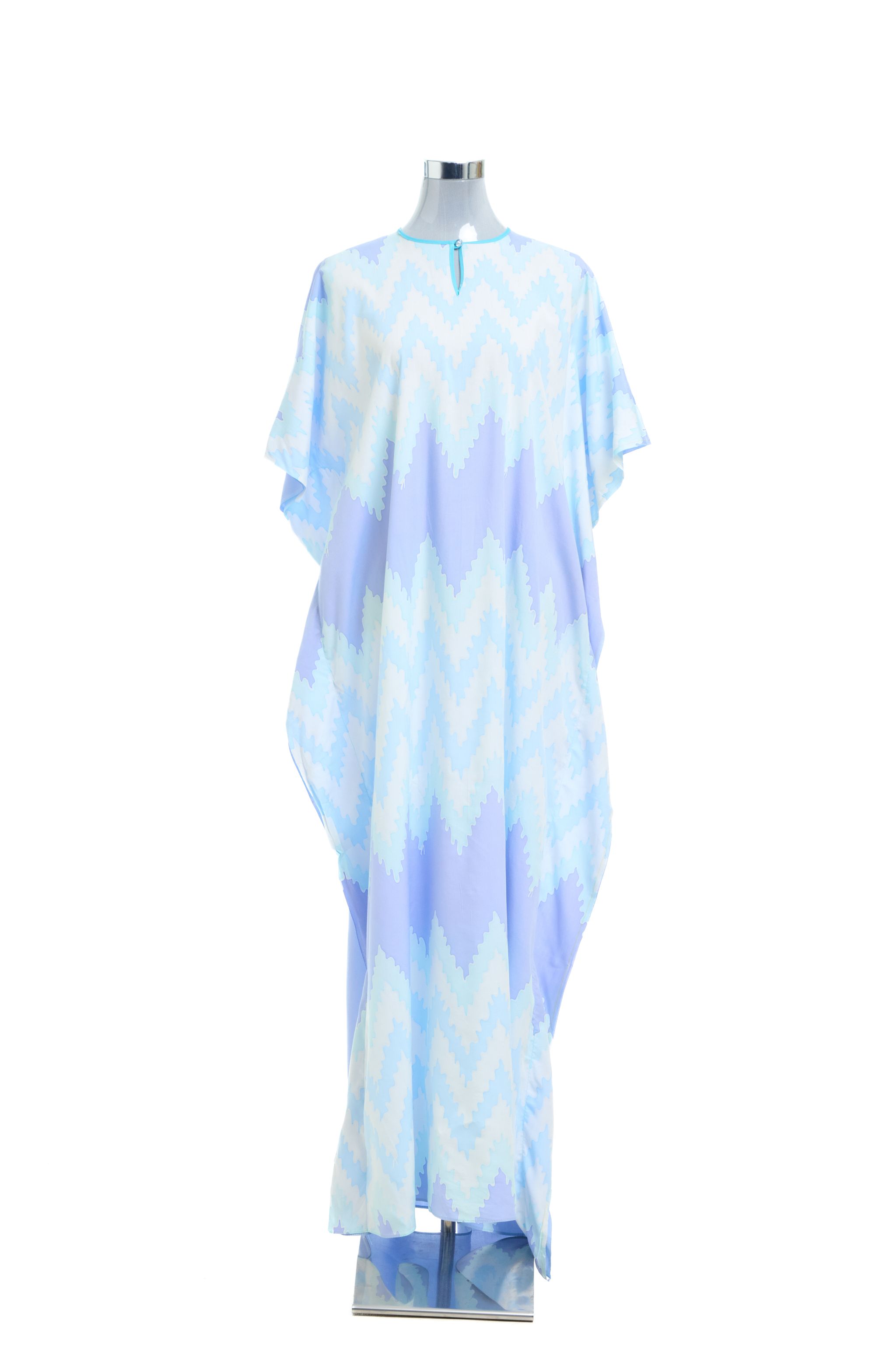 KAFTAN ZIGZAG SHORT SLEEVE  : BLUE_1