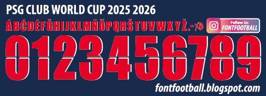 Font Vector PSG Paris Saint Germain Club World Cup 2025 2026 kit_0