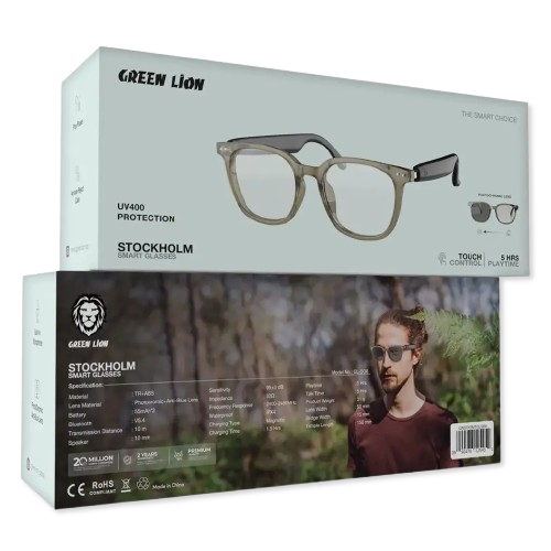 Green Lion Stockholm Smart Glasses - Black_0