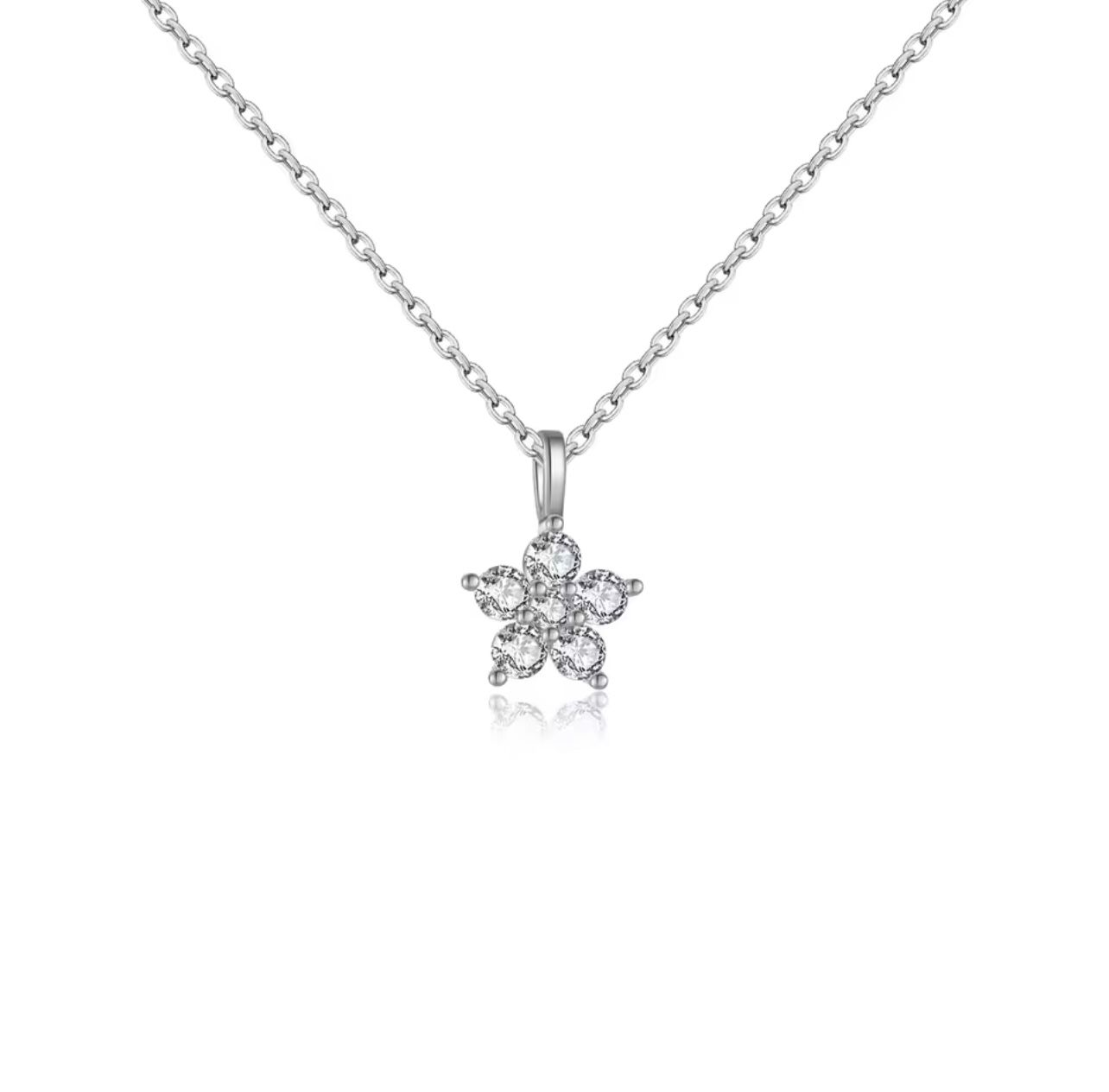 Shiny mini flower pendant _0