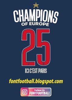 PSG Paris Saint Germain Champions of Europe 2025 Vector_0