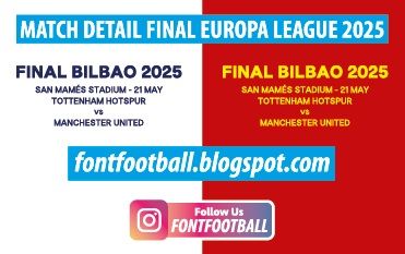 Match Detail Date on Shirt Vector Final Europa League Tottenham Hotspurs vs Manchester United (Final Bilbao 2025)_0