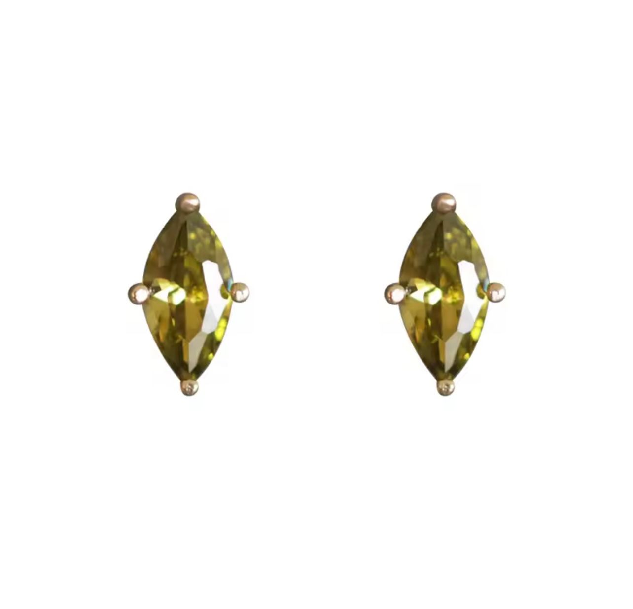 Olive oval earring _0