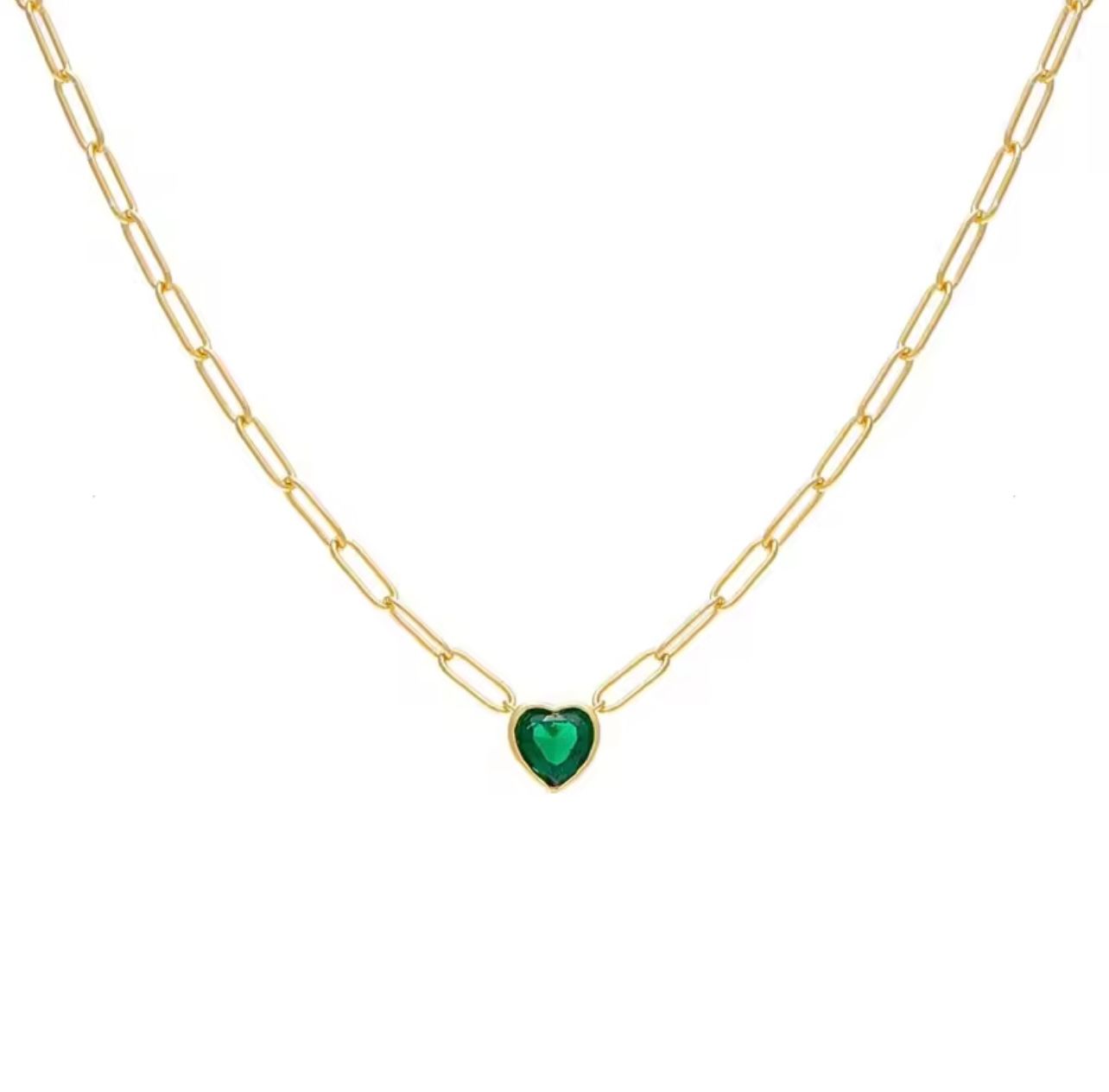Green heart pendant _0