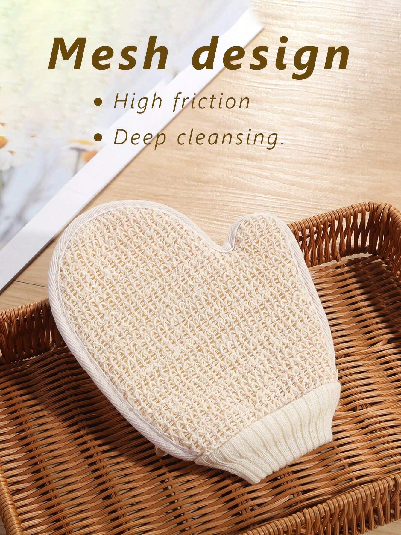 GANT DE DOUCHE EN COTTON & MITAINE EXFOLIANT _1