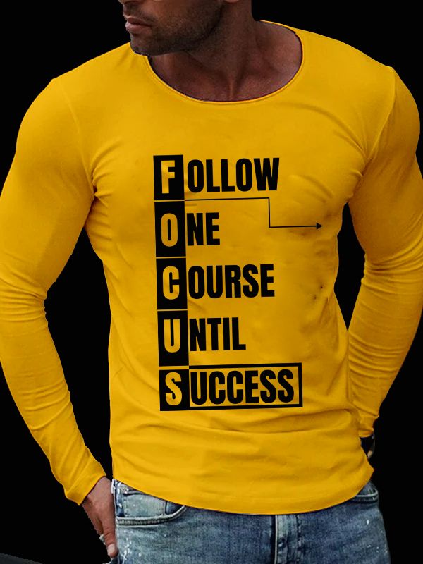 🏁 FOCUS: Follow One Course Until Success – Motivational Long-Sleeve Tee _9