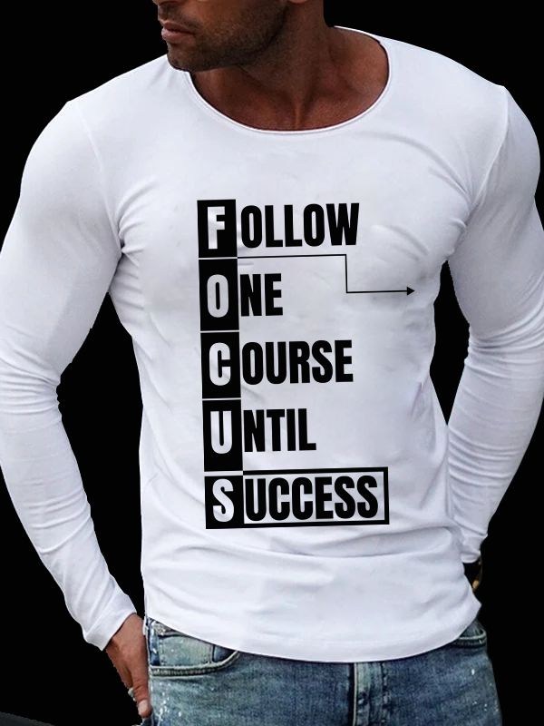 🏁 FOCUS: Follow One Course Until Success – Motivational Long-Sleeve Tee _7