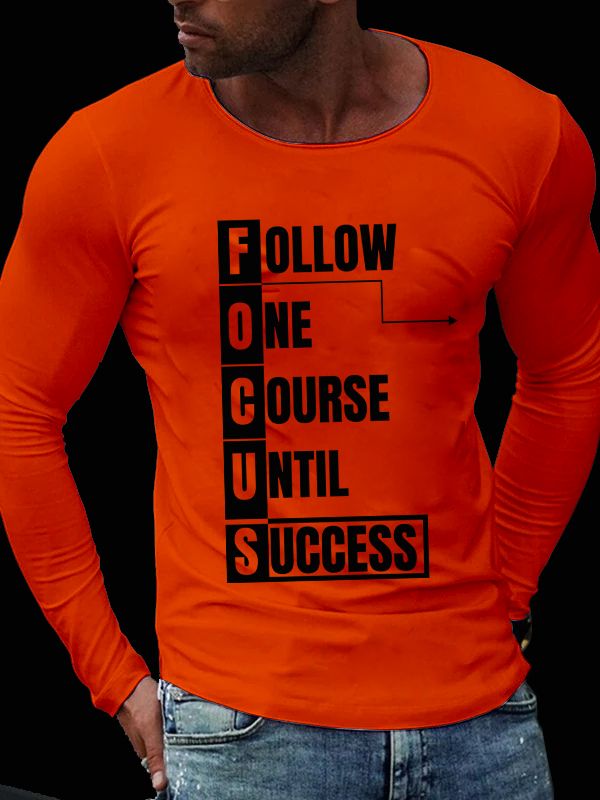 🏁 FOCUS: Follow One Course Until Success – Motivational Long-Sleeve Tee _5