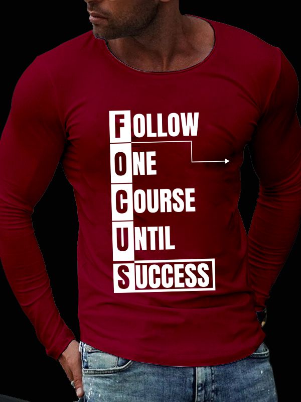 🏁 FOCUS: Follow One Course Until Success – Motivational Long-Sleeve Tee _8