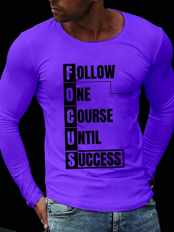 🏁 FOCUS: Follow One Course Until Success – Motivational Long-Sleeve Tee _6