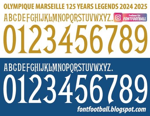 Font Vector Olympique Marseille 125 Years Legends 2024 2025 kit_0