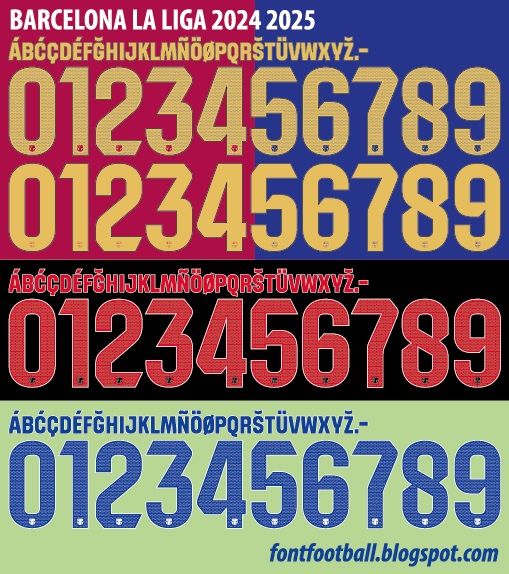 Font Vector Barcelona La Liga 2024 2025 kit_0