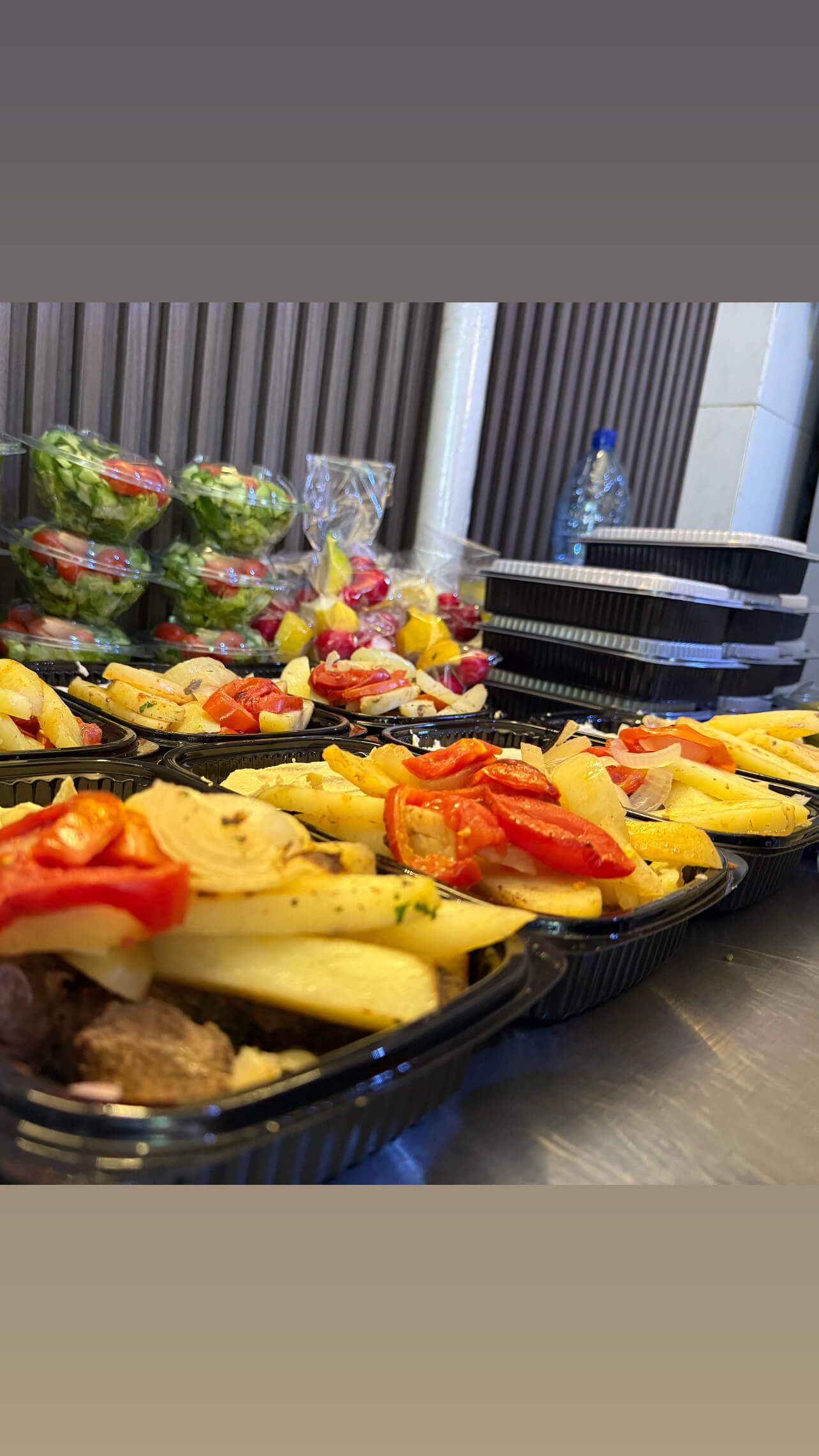 كفتة مشوية مع بطاطا و حمص بطحينة و سلطة _0