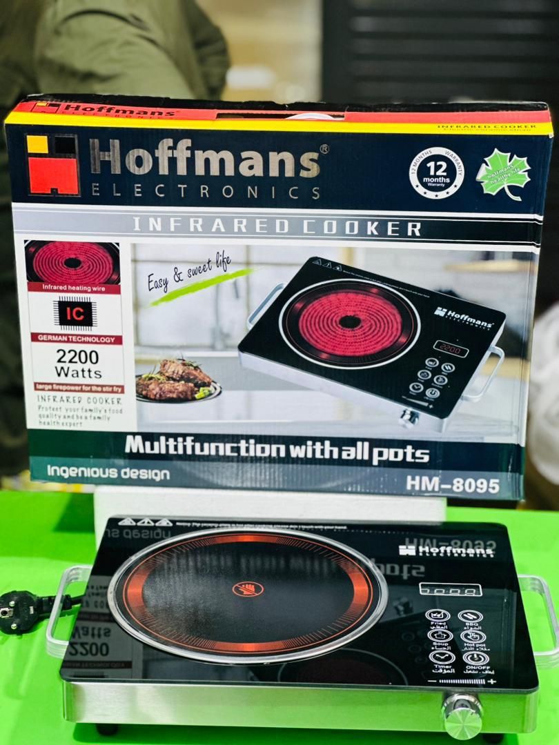 Hoffmans Single Touch Glass Top Infrared Cooker -_0