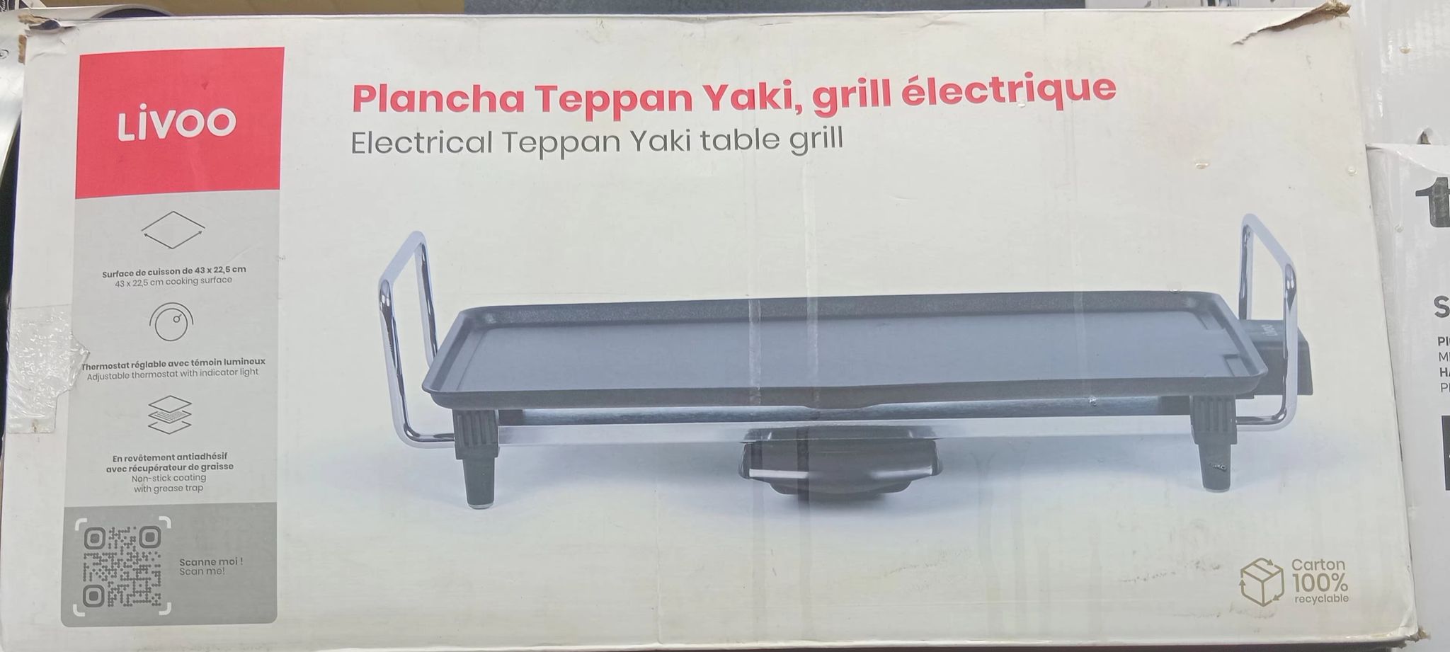 Livoo Table Grill Electrique 43x22cm _0